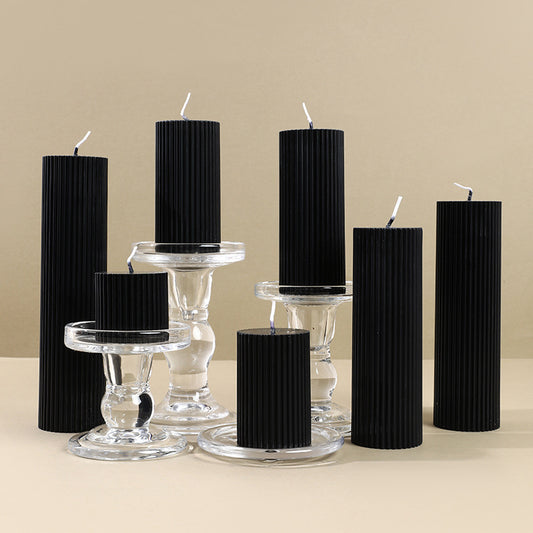 Black Cylinder candles