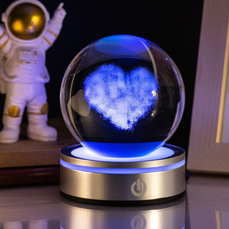 3D Inner Carving Luminous Crystal Ball