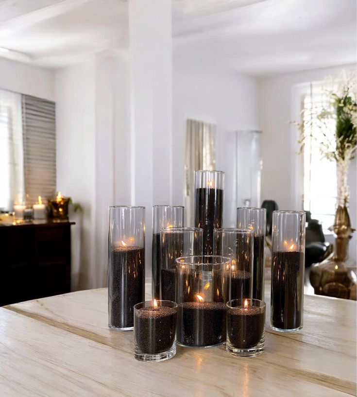 Black Cylinder candles