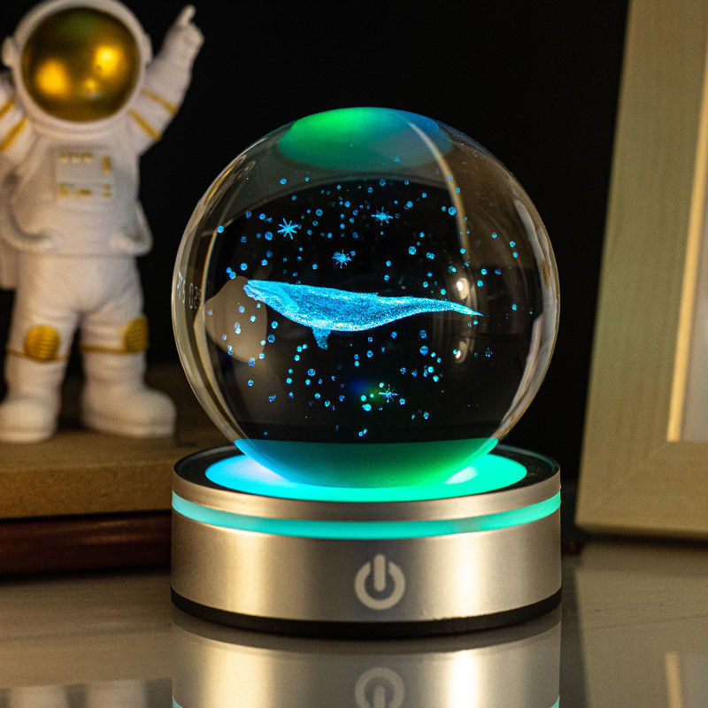 3D Inner Carving Luminous Crystal Ball