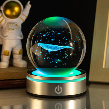 3D Inner Carving Luminous Crystal Ball