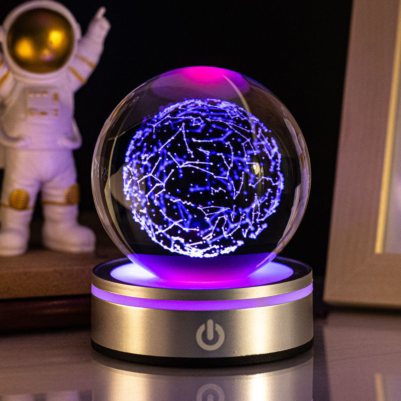 3D Inner Carving Luminous Crystal Ball