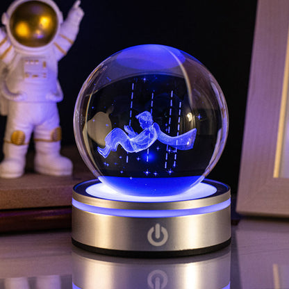 3D Inner Carving Luminous Crystal Ball