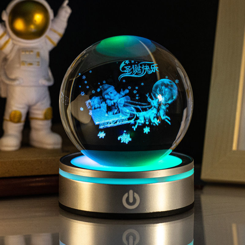 3D Inner Carving Luminous Crystal Ball