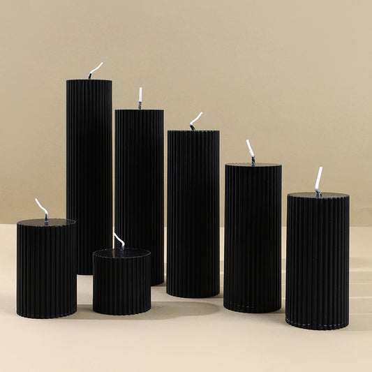 Black Cylinder candles