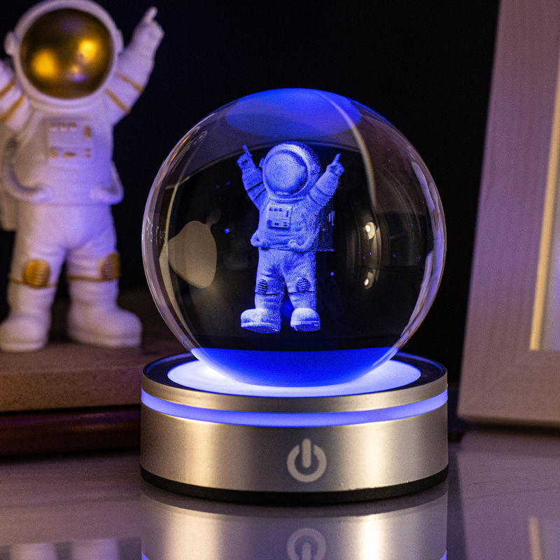 3D Inner Carving Luminous Crystal Ball