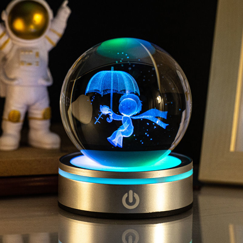 3D Inner Carving Luminous Crystal Ball