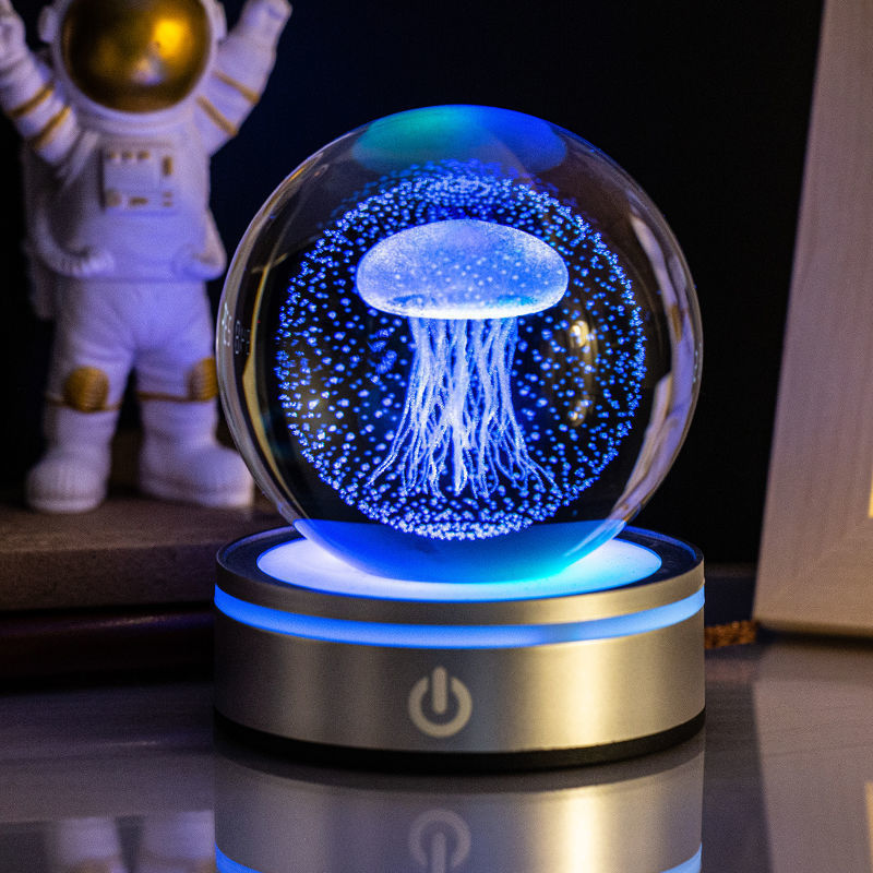 3D Inner Carving Luminous Crystal Ball